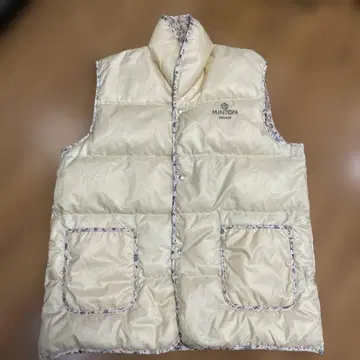 MINTON 민트 다운 베스트 꽃무늬 리버서블