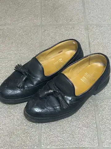 새상품급 REGAL 리갈 태슬 로퍼 블랙 가죽 26