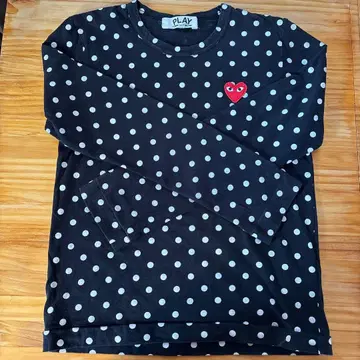 PLAY 도트 무늬 긴팔 T셔츠 M