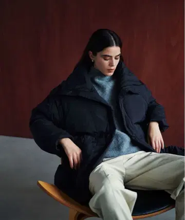 NORC 2WAY 충전솜 미디 코트 (블랙) 사이즈 1