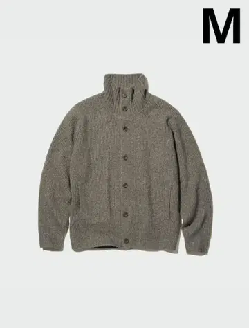 유니클로 수플레얀 스탠드 카라 가디건 UNIQLO