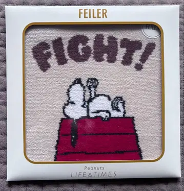 FEILER 스누피 도그 하우스 테두리 베이지