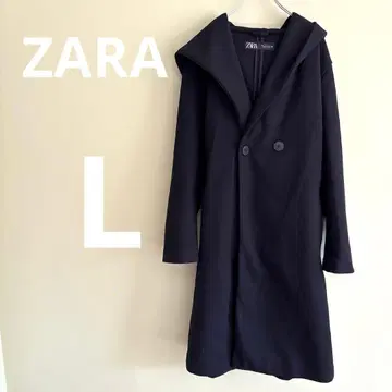 ZARA 자라 롱 코트 블랙 여성용 L