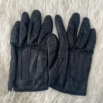 뮤지션 가죽 장갑 스터드 블랙