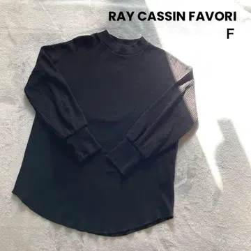 RAY CASSIN FAVORI 와플 긴팔 티셔츠 블랙 F 루즈핏