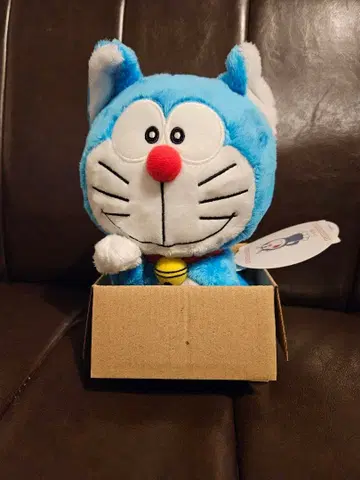 도라에몽 카무카무캣 후드를 먹은 고양이 봉제 인형