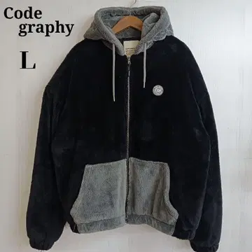 Code graphy 보아 자켓 L 블랙 그레이 한국 브랜드