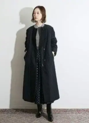 IENA LA BOUCLE 나일론 퀼팅 코트