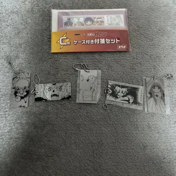 골드 컬러의 갓슈 메탈 키링 5종, 포스트잇 1종 세트