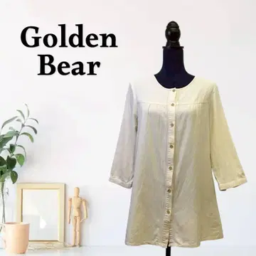 zG301 [ XL ] Golden Bear 블라우스 7부 소매 핀턱
