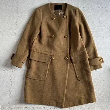 알아바일 allureville 노카라 롱 코트 골드 버튼