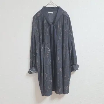 axes femme 튜닉 블라우스 M 사이즈 네이비 긴팔 원피스