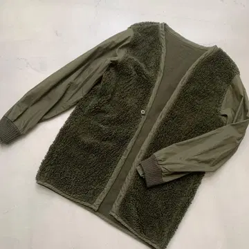 [ 새상품급 ] 오란다군 밀리터리 보아 라이너 자켓 카키