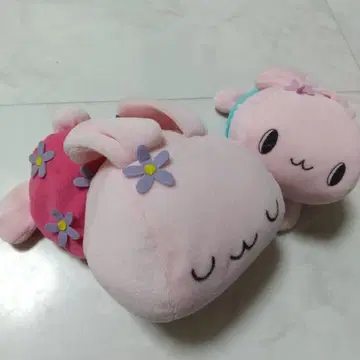 시나다 토끼 봉제 인형 꽃