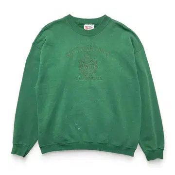 구제 의류 멕시코제 샌프란시스코 자수 맨투맨 트레이닝복 그린