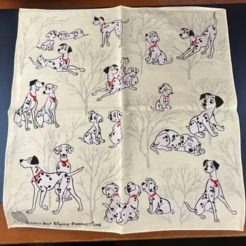 101마리 강아지 손수건 2 쇼와 빈티지 디즈니 레어