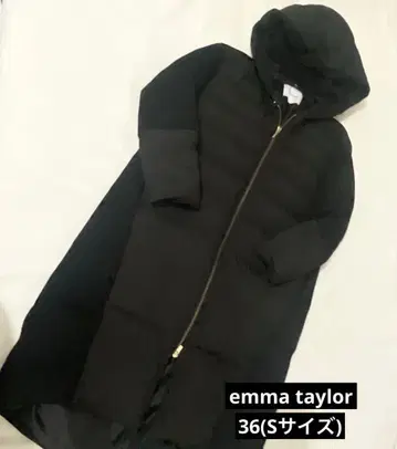 새상품급 emma taylor 에마테일러 롱 다운 코트 블랙 36