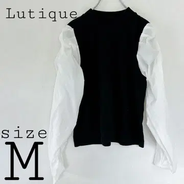 루 [M] 셔츠 콤비네이션 스웨터 블랙 계열 심플 스타일리시