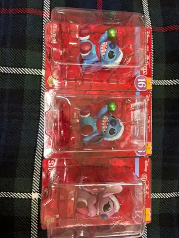 스티치 크리스마스 피규어 3개 세트