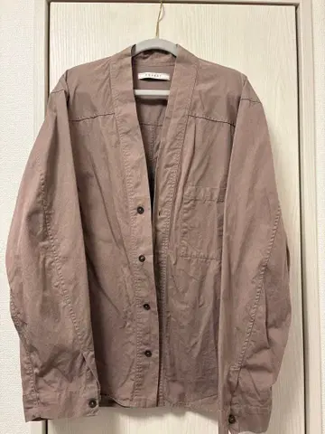 [ COVERT ] 노카라 자켓 브라운 코튼 100%