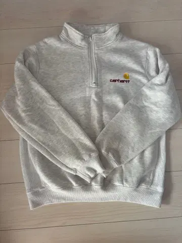 Carhartt 그레이 하프 지퍼 트레이닝복