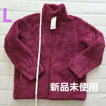 L 퍼 플리스 풀 지퍼 자켓 미사용 새상품 퍼플 보라색 유니클로