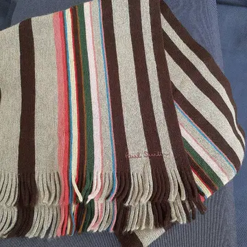 Paul Smith 스트라이프 머플러 울 100%