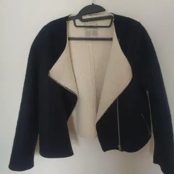 노카라 자켓 네이비 울 혼방