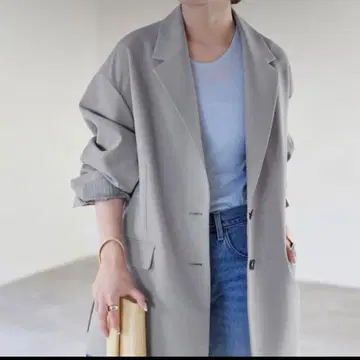 SLOBE IENA 그레이 테일러드 자켓