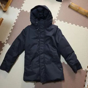 PYRENEX EDIFICE 후드 부착 다운 자켓 네이비