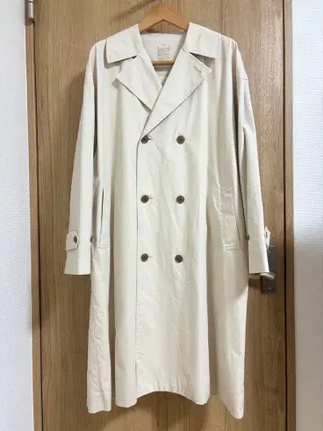 무인 발수 아이보리 트렌치코트 남녀 공용 L-XL