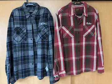 CALEE 체크 무늬 플란넬 셔츠 & CRIME 체크 무늬 플란넬 셔츠