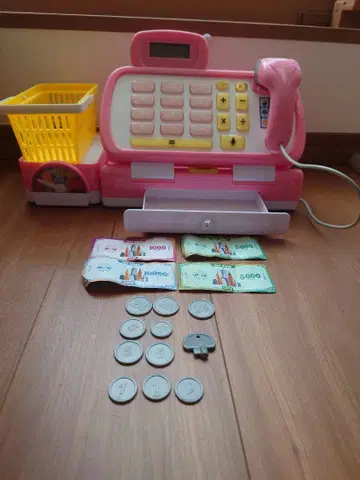 핑크색 계산대 세트