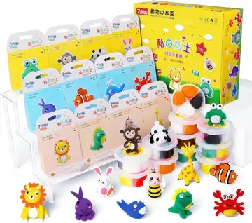 [ 미개봉 새상품 ] 동물 12개 점토 세트 동물의 낙원 나의 점토