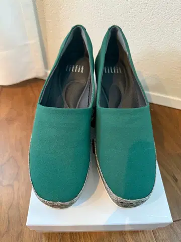 fitfit 25cm 그린 슬립온 웨지힐 힐 6.5cm 새상품급