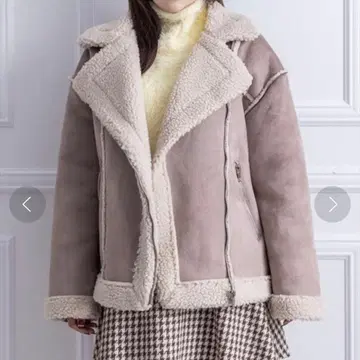 클리어 무스탕 오버 더블 자켓