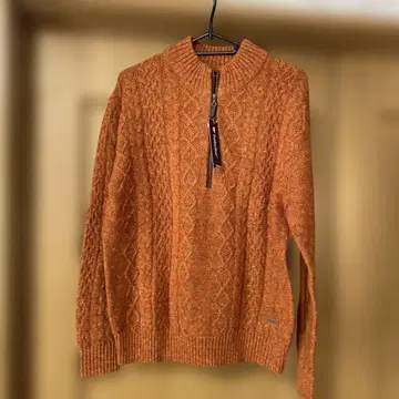 Golden Bear 케이블 니트 하프 지퍼 스웨터 미사용 새상품