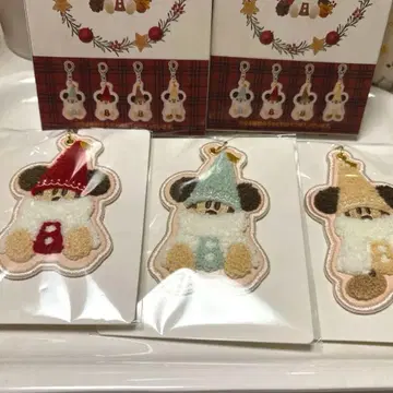 릴린린 키체인 빨간색 화이트 스카이블루