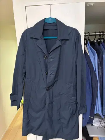 UNITED ARROWS 네이비 스텐카라 코트