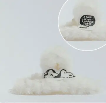 겨울 신제품 출시 스누피 뮤지엄 한정판 복슬복슬 헤어 클립 스누피 화이트