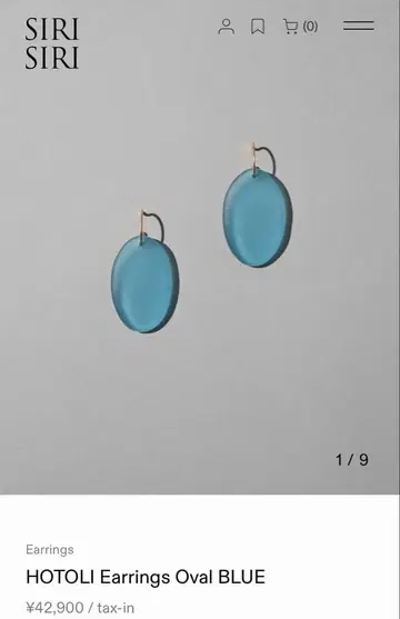 SiriSiri HOTOILI Earrings Oval BLUE