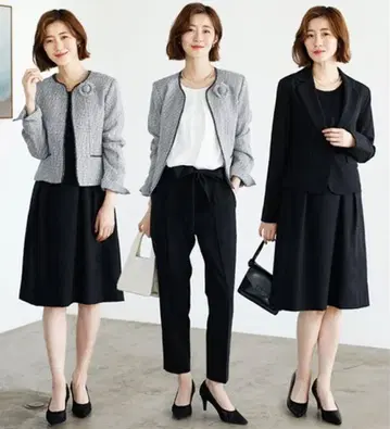 지라 트위드 돌려입기 5종 세트 수트 2종 자켓 & 팬츠 & 원피스