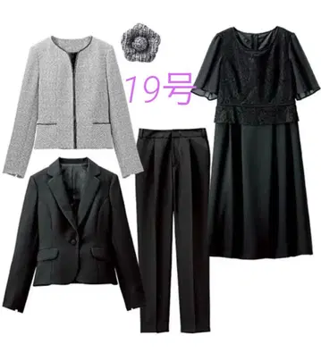 지라 트위드 돌려입기 5세트 수트 2 자켓&팬츠&원피스 19호