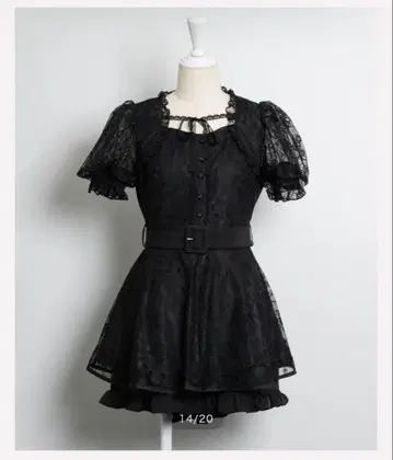 pium 레이스 케이프 프릴 셋업