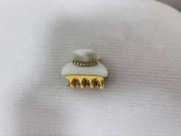 햇형 화이트 헤어 클립