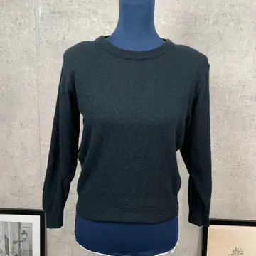 xina 니트 스웨터 Free 블랙 무지 긴팔 일본제 가을/겨울