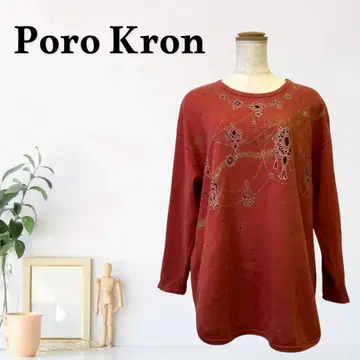 zG307 [ F ] Poro Kron 긴팔 티셔츠 오버 사이즈 티셔츠