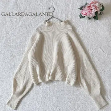 개럴개런트 울 100% 볼륨 슬리브 니트 아이보리 F