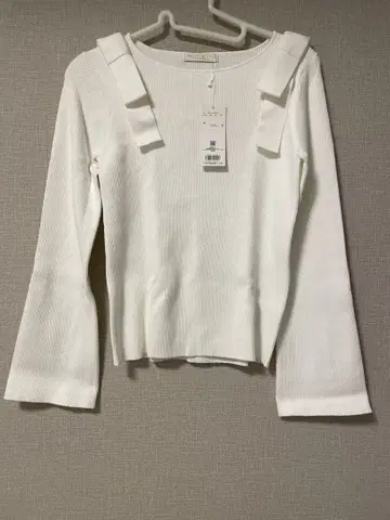 PROPORTION 화이트 리본 니트 M