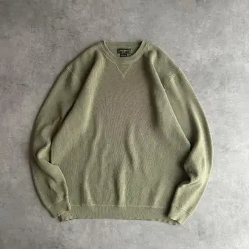 00s/Eddie Bauer/코튼 니트/앞 V 가제트/놈코어